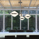 lampadario contemporaneo / in vetro / in nichel / con 4 punti luce