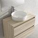 lavabo da appoggio / in marmo / rotondo / senza foro