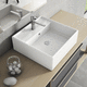 lavabo da appoggio / in ceramica / quadrato / 1 foro