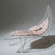 chaise longue contemporanea / in acciaio / per terrazza / contract