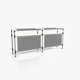 credenza contemporanea / impiallacciata in legno / in MDF laccato / in acciaio con rivestimento a polvere