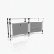 credenza contemporanea / impiallacciata in legno / in MDF laccato / in acciaio con rivestimento a polvere