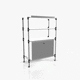 credenza contemporanea / impiallacciata in legno / in MDF laccato / in acciaio con rivestimento a polvere
