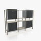 credenza alta / contemporanea / impiallacciata in legno / in MDF laccato
