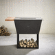 barbecue a legna / mobile / trasportabile / in metallo