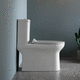 WC da appoggio / in ceramica / per uso residenziale / quadrato