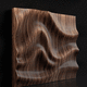 pannello decorativo in legno compensato / da parete / 3D / a rilievo