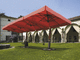 ombrellone rettangolare / laterale / in tessuto acrilico / in acciaio con rivestimento a polvere