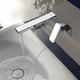 miscelatore per lavandino / da parete / in metallo cromato / da bagno