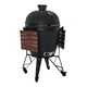 barbecue a carbonella / professionale / con rotelle / in legno