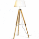 lampada da terra / in cromo / in bambù / contemporanea
