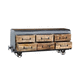 cassettone vintage / in legno / in metallo / rettangolare