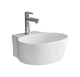 lavabo da appoggio / in porcellana / rotondo / senza foro