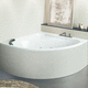 vasca da bagno d'angolo / per ambiente abitativo / ad uso professionale / in acrilico