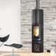 stufa a legna / 5 kW...10 kW / da appoggio / contemporanea