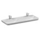 lavabo da appoggio / in ceramica / rettangolare / 1 foro