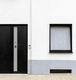 porta d'ingresso / in alluminio / battente / contemporanea