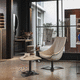 poltrona relax con schienale alto / contemporanea / in pelle / in feltro