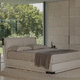 letto matrimoniale / contemporaneo / con testiera imbottita / con testiera in pelle