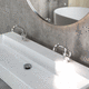 miscelatore per lavandino / da incasso / in acciaio inossidabile / da bagno