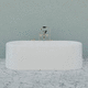 vasca da bagno ovale / da appoggio / in composito / contemporanea