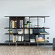 libreria contemporanea / in rovere / in MDF / in ottone