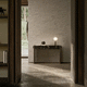 consolle contemporanea / in acciaio verniciato / in marmo / rettangolare