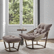 poltrona relax contemporanea / in pelle / in tessuto / in noce