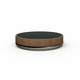 tavolino basso contemporaneo / in legno / con supporto in metallo / rotondo