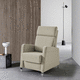 poltrona relax contemporanea / in tessuto / in pino / con poggiapiedi