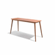 tavolo alto contemporaneo / in teak / con supporto in teak / rettangolare