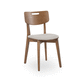 sedia contemporanea / da interno / in tessuto / con supporto in legno