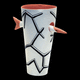 vaso contemporaneo / in porcellana / fatto a mano / Made in Italy