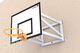 palo da basket da interno / a muro / in alluminio / per allenamento