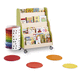 libreria a rotelle / contemporanea / per scuola / in melaminico