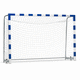 porta da pallamano in nylon / bianca / trapezoidale / a maglia rettangolare