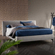 letto matrimoniale / contemporaneo / imbottito / con testiera imbottita