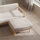 ottomana design scandinavo / in tessuto / in pelle / rettangolare