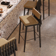 sedia alta contemporanea / da interno / in tessuto / in pelle