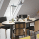 tavolo da pranzo contemporaneo / in legno compensato / in betulla / con supporto in betulla