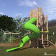 scivolo girevole / per parco giochi / tubolare / in legno