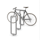 poggia-biciclette a pavimento / in acciaio inossidabile / doppio / professionale
