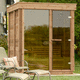 sauna per uso residenziale / in vetro / in cedro rosso / per esterni