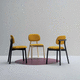 sedia contemporanea / da interno / in tessuto / con supporto in faggio
