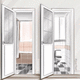 porta da interno / in plastica / battente / contemporanea