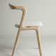 sedia contemporanea / da interno / in tessuto / con supporto in quercia