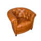 poltrona club chesterfield / in pelle / in abete / fatta a mano