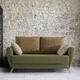 divano letto / contemporaneo / in tessuto / con braccioli