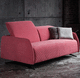 divano letto / contemporaneo / in tessuto / con braccioli
