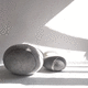 pouf contemporaneo / in lana / tondo / fatto a mano